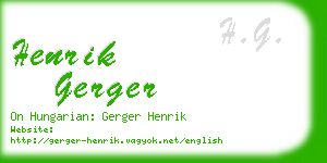 henrik gerger business card